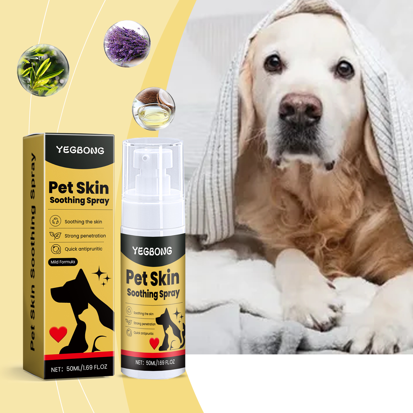 Pet Skin Care Spray With Mild Ingredients Relieve Pet Skin Discomfort External Care Spray
