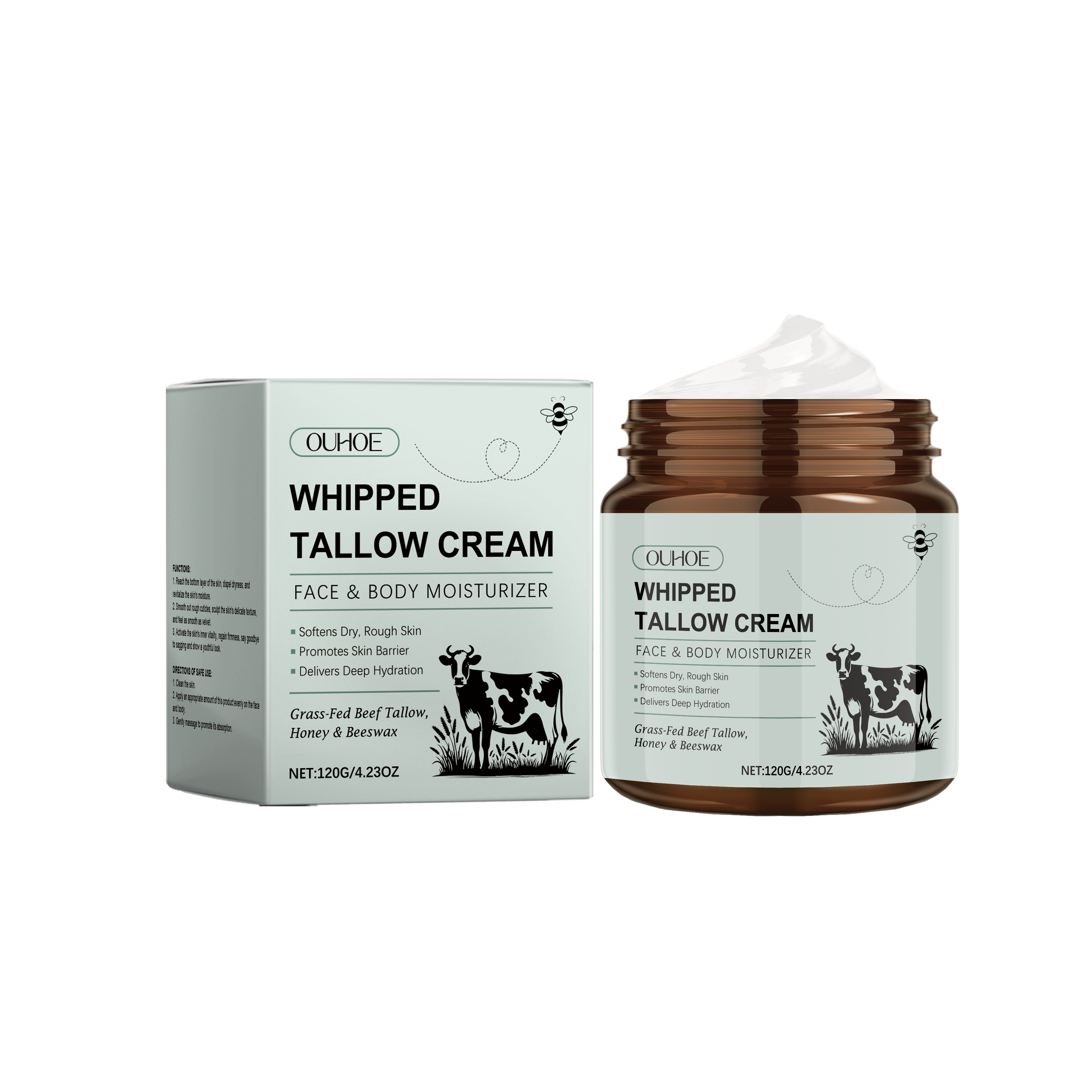 Tallow Moisturizing Body Cream Nourishes Hydrates Softens Tightens Skin For Body Care