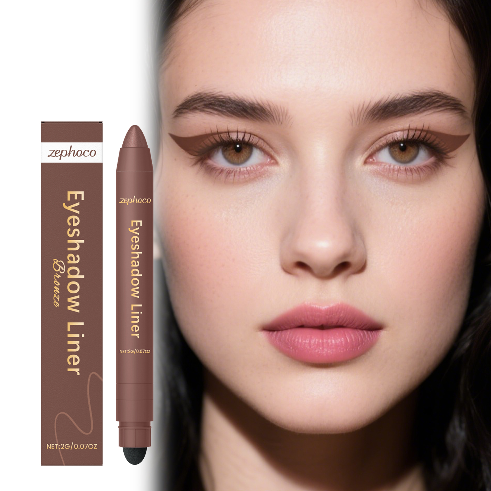 Dual Ended Eyeliner Pen Natural Silky Eye Makeup Define Line Long Lasting Smudge Proof Daily Eye Look