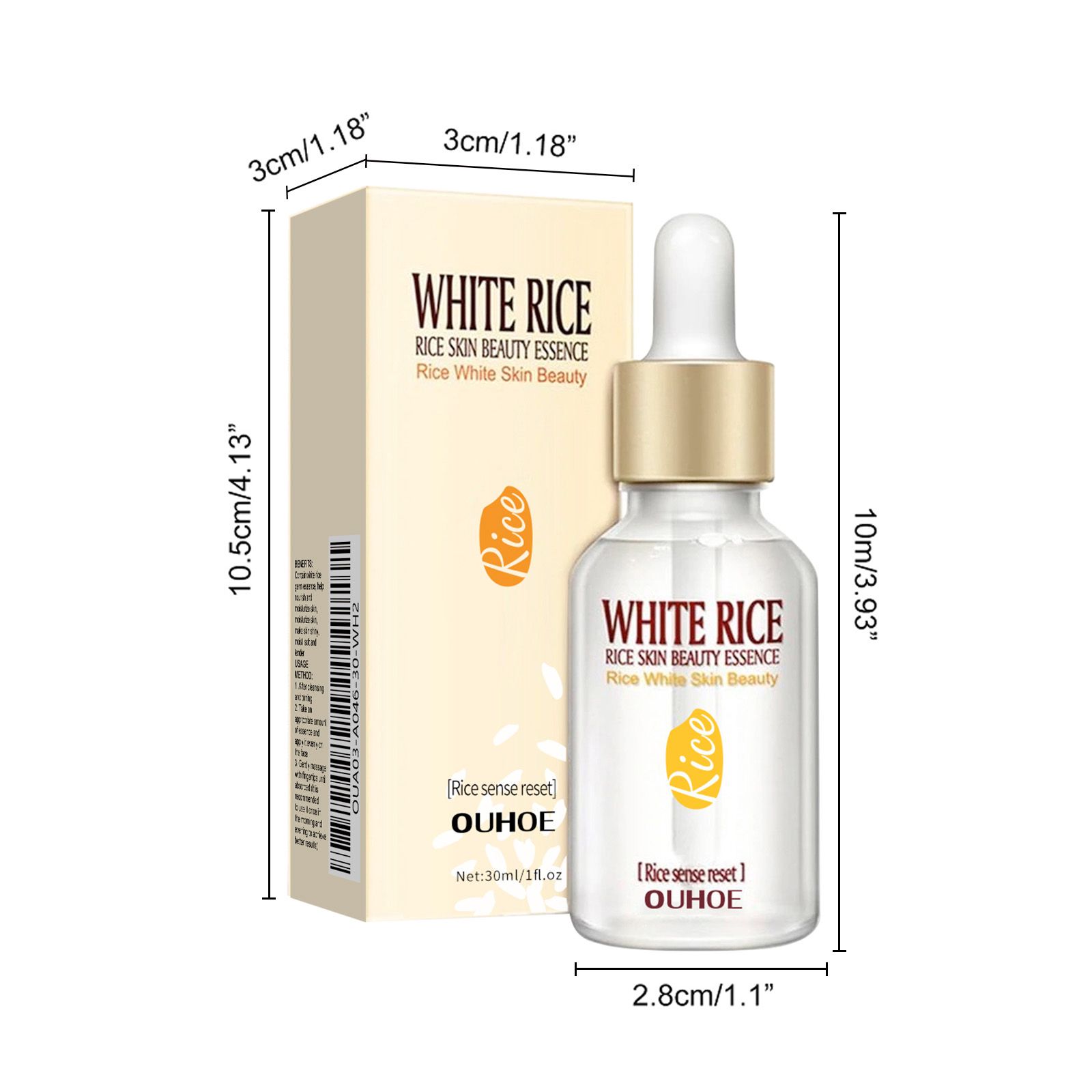Rice Anti Wrinkle Serum Hydrating Firming Brightening For Daily Face Care 30ml