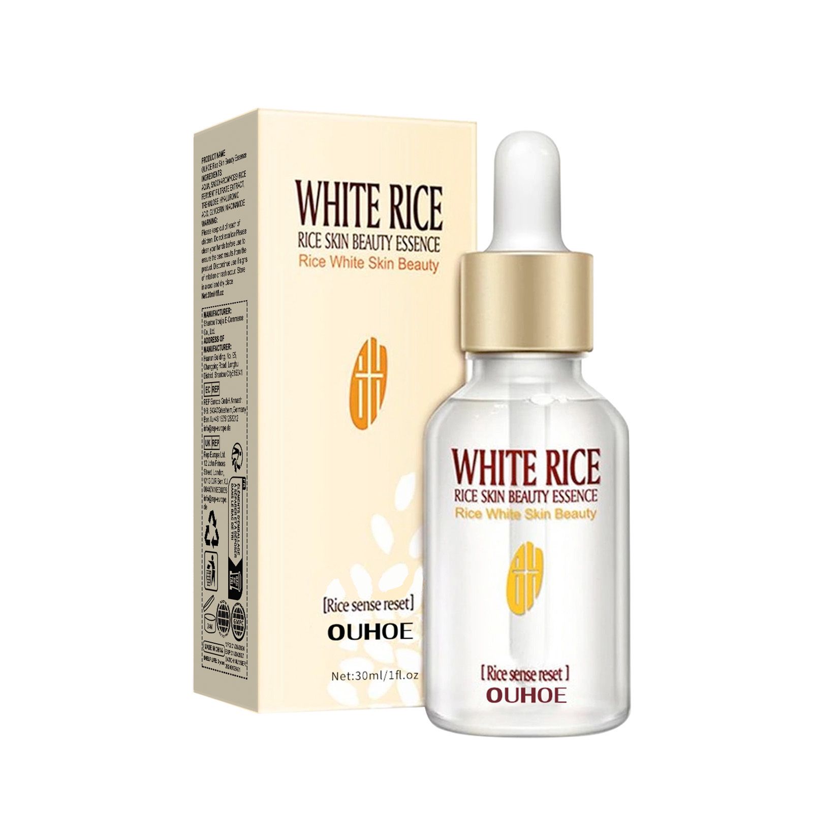 Rice Anti Wrinkle Serum Hydrating Firming Brightening For Daily Face Care 30ml