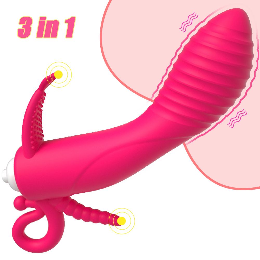 (Rose Red) Rabbit Vibrator for Women Female Masturbator G Spot Vibrating Wand Sex Toy Orgasm Couples Flirting Toy Rechargeable Massagers