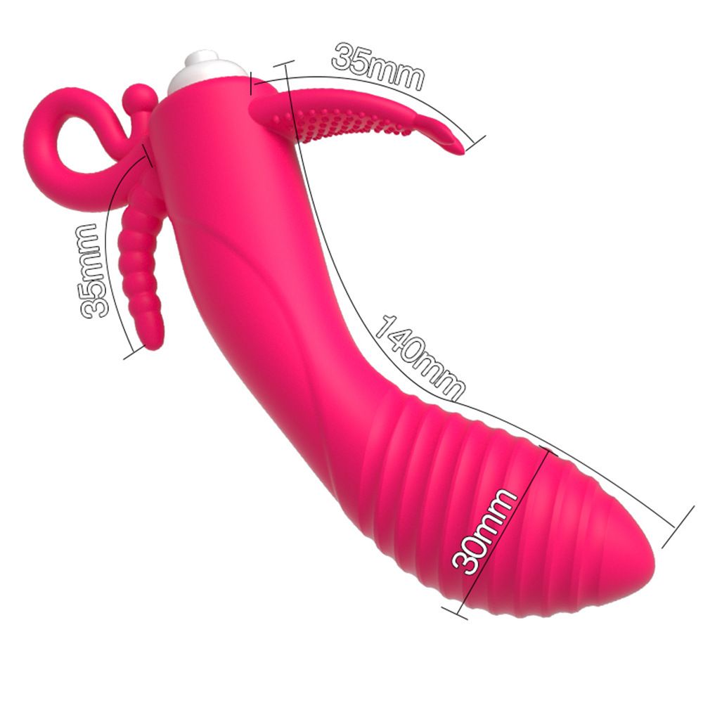 (Rose Red) Rabbit Vibrator for Women Female Masturbator G Spot Vibrating Wand Sex Toy Orgasm Couples Flirting Toy Rechargeable Massagers