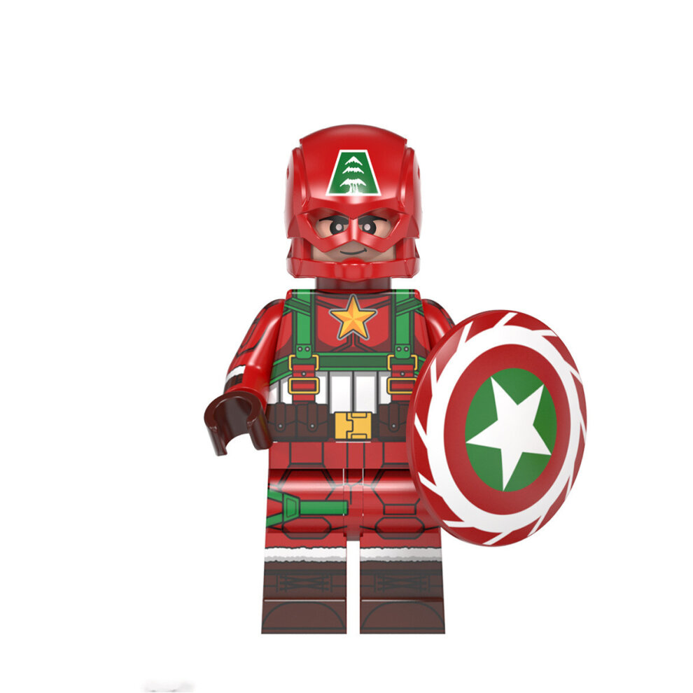 Mini Action Minifigures Toy 8 PCS Christmas Series Movie Superheroes Mini Building Blocks Sets Collectibles for Superhero Fans Kids Ideal for Christmas Stocking Suitable for Lego