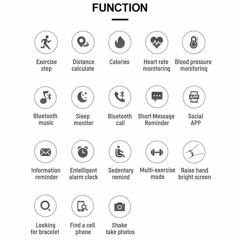 T500 Smart Watch Phone Android Blood Pressure Heart Rate