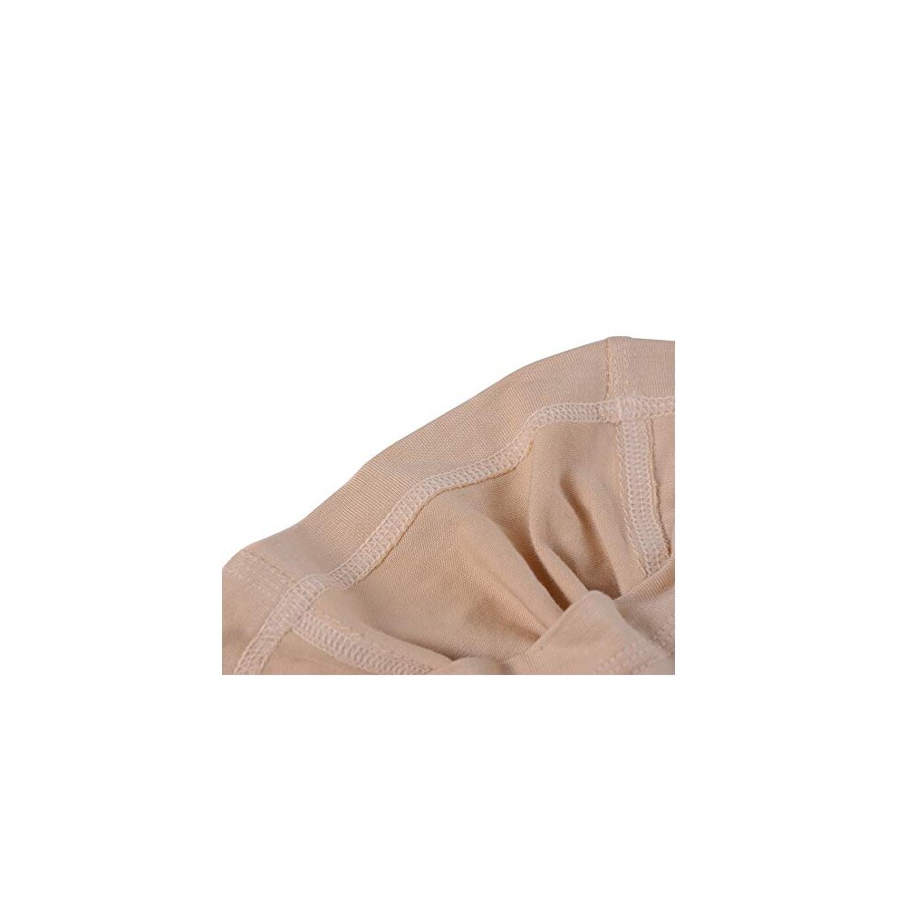 Bamboo Fiber Wig Cap Comfortable Elastic Wig Cap Wearing under Wigs (Beige)