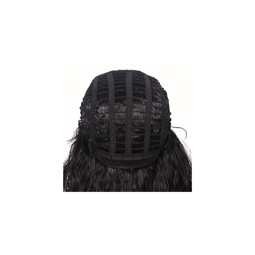 ColorGround Long Curly 80s Men Fashion Smart Rocker Style Wig