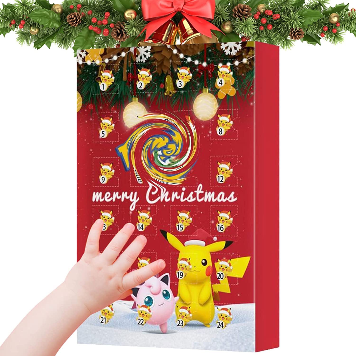 Pokemon Advent Calendar 2023 Countdown Calendar with 24pc Anime Pikachu Figures Cartoon Mini Model Doll Toys Gift Box for Kids Teens Party Favors Supplies