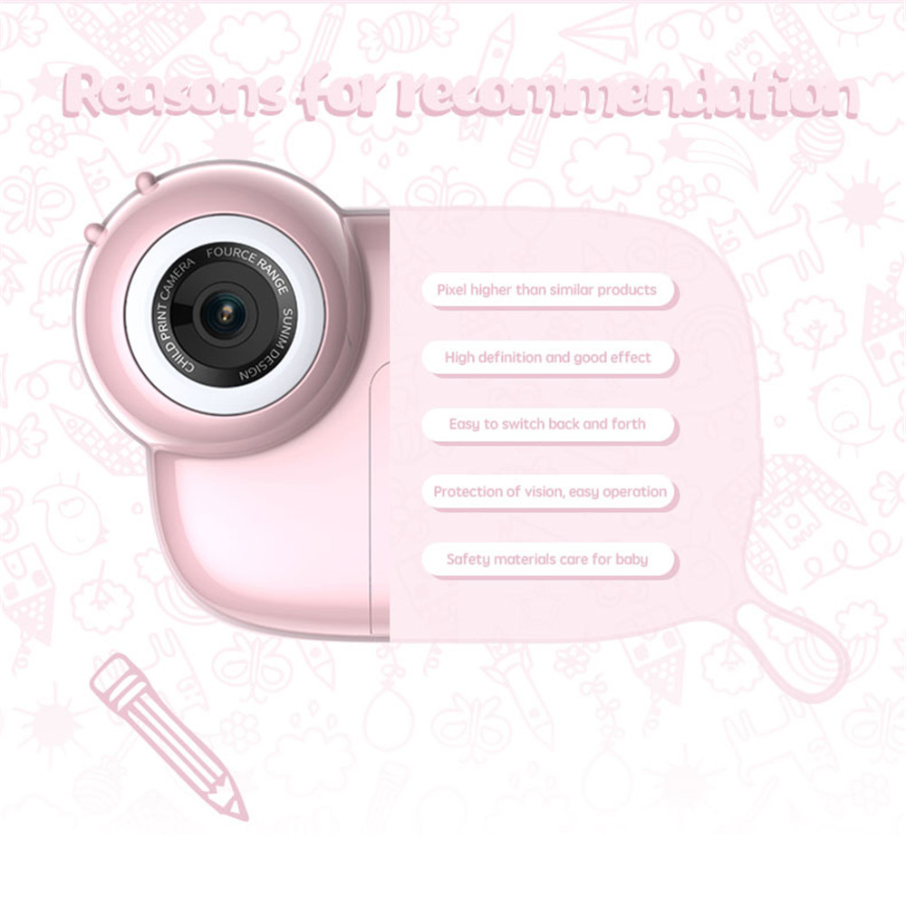 (Blue) Instant Print Camera for Kids Digital Camera Photo Video Camera Child Toy Camcorder Recorder for Girls 3 Inch Screen 1080P HD with 32GB TF Card