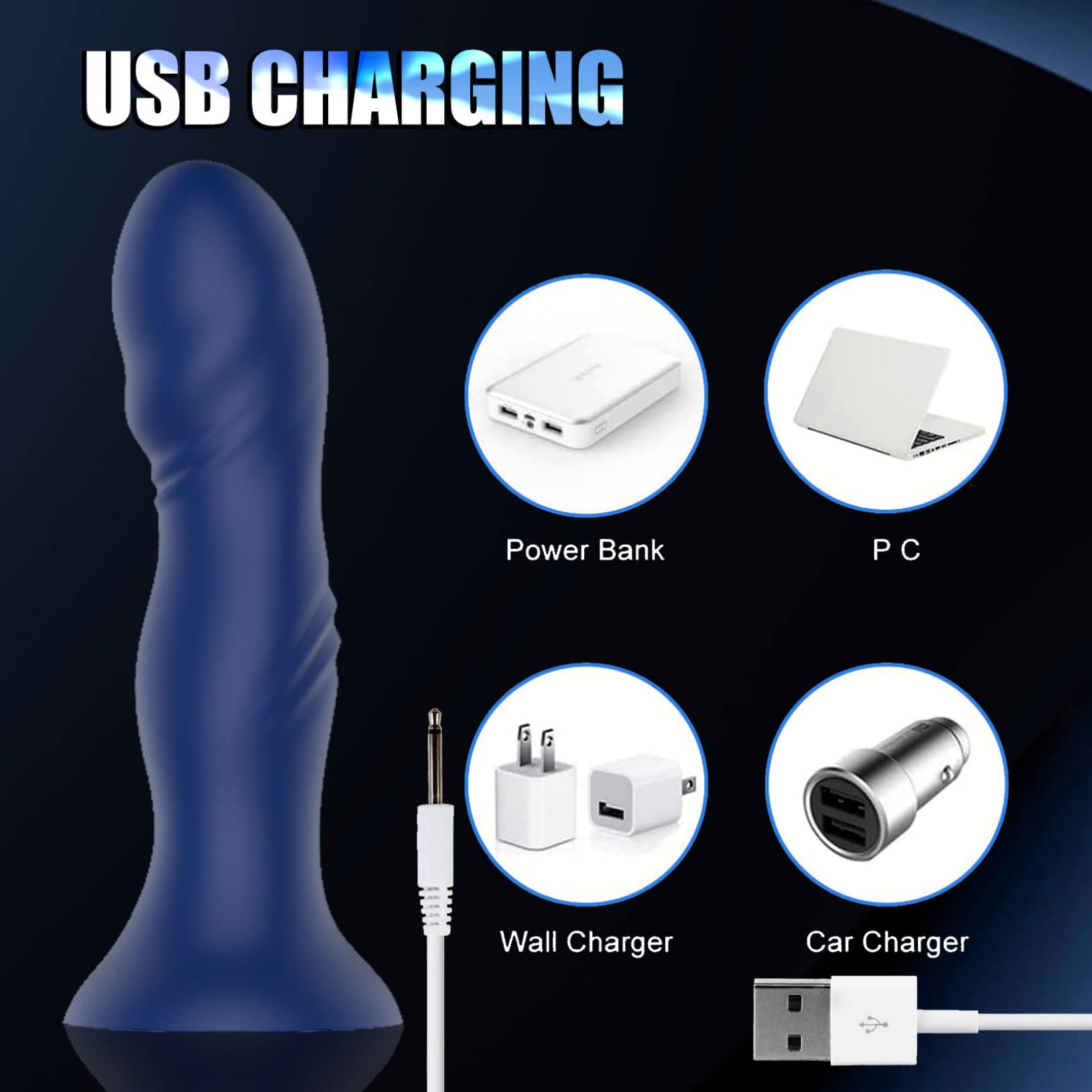 Sex Vibrator Vibrating Dildo Butt Plug Silicone Anal Toys 10 Vibration Modes Wireless Remote Control Adult Toys for Mens UK Prostate Massage