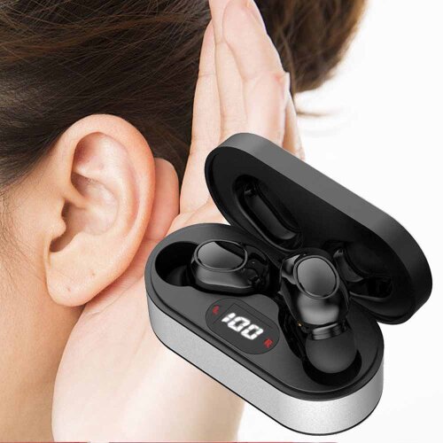 Digital Rechargeable Hearing Aids In-Ear Invisible Sound Voice Amplifier 1Pair