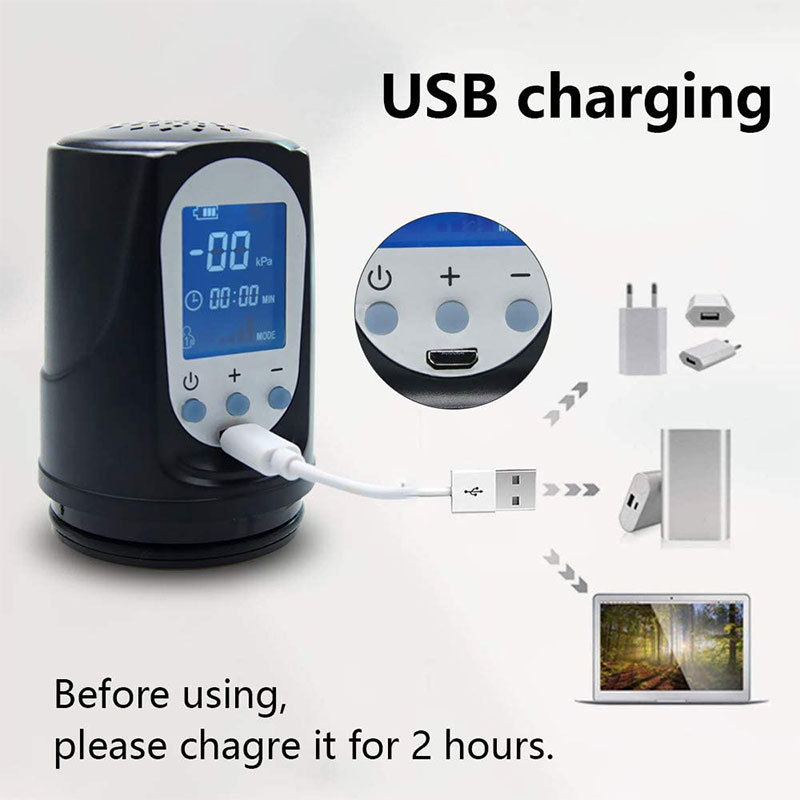 Electric Penis Pump Male Sex Toys Automatic Penis Extender Vacuum Pump Manual Penile Enlarger USB Charging Erection Male Masturbator Air Pressure Device Adult Toys for Men Stronger Bigger