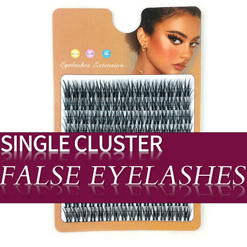 (8MM) False Eyelashes Individual Lash Clusters DIY Eyelash Extension Kit At Home Lash Extension Supplies for Beginners Multi-Length Curl Natural Look 8-16mm