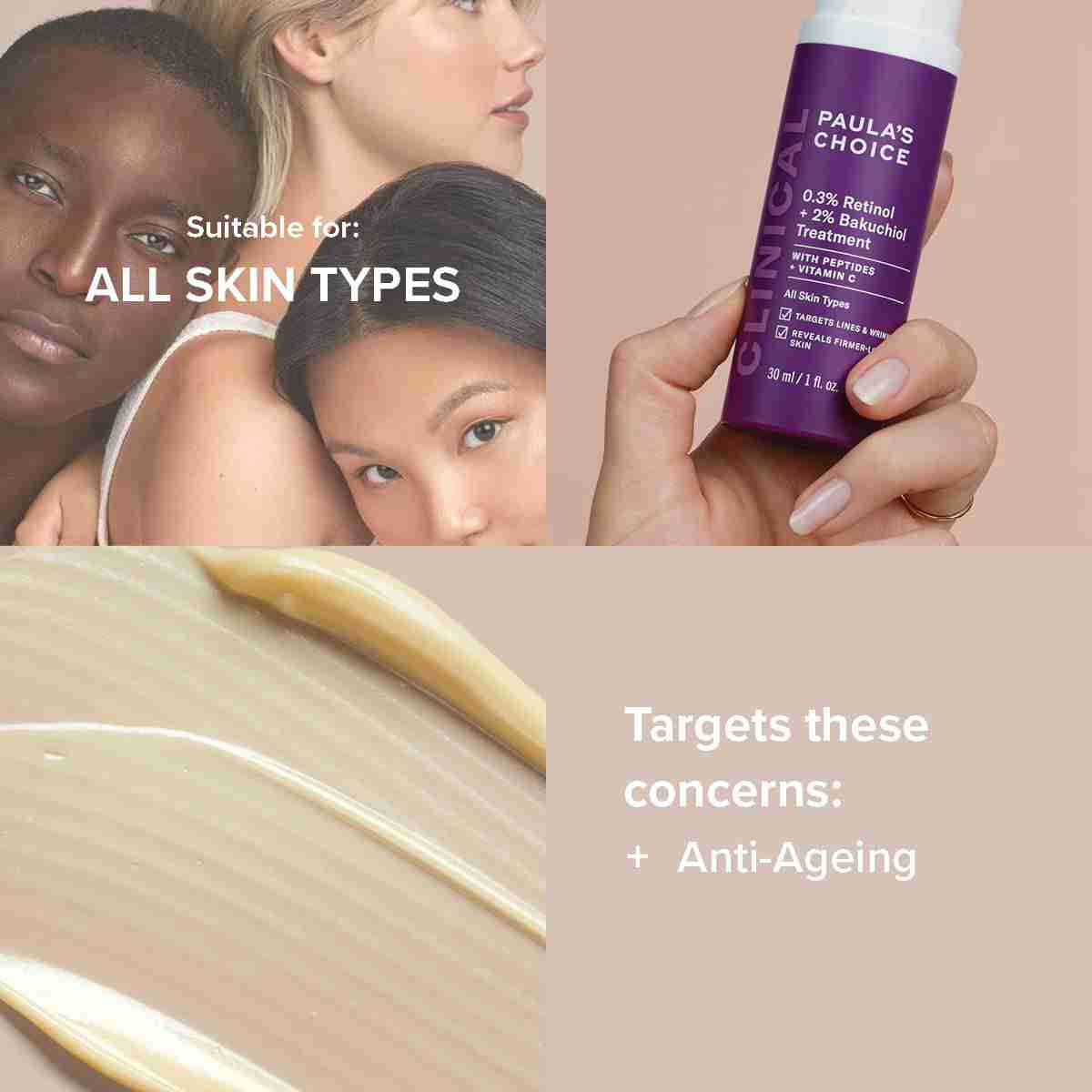 Paulas Choice 0.3 Retinol & 2 Bakuchiol Treatment Skin Care