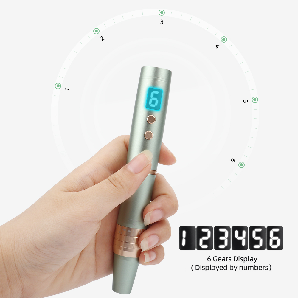 Derma Pen Electric Wireless Microneedling Pen  Micro Needle Beauty Instrument Home Derma System Therapy 4 Colors Photorejuvenation Skin Needling Pen