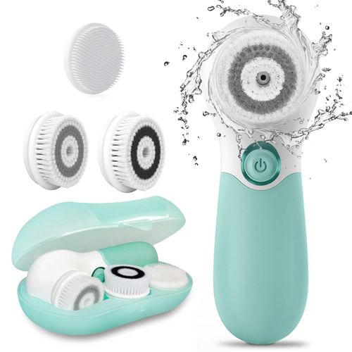Facial Cleansing Brush Silicone Brush Cleaner Electric Facial Exfoliating Massage Brush for Deep Cleaning Removing Blackhead Face Massaging