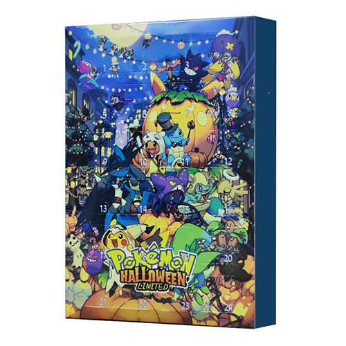 Christmas Advent Calendar Countdown Calendar 24Pcs Pokemon Character Anime Action Figures Playset Xmas Halloween Gifts for Kids Adult