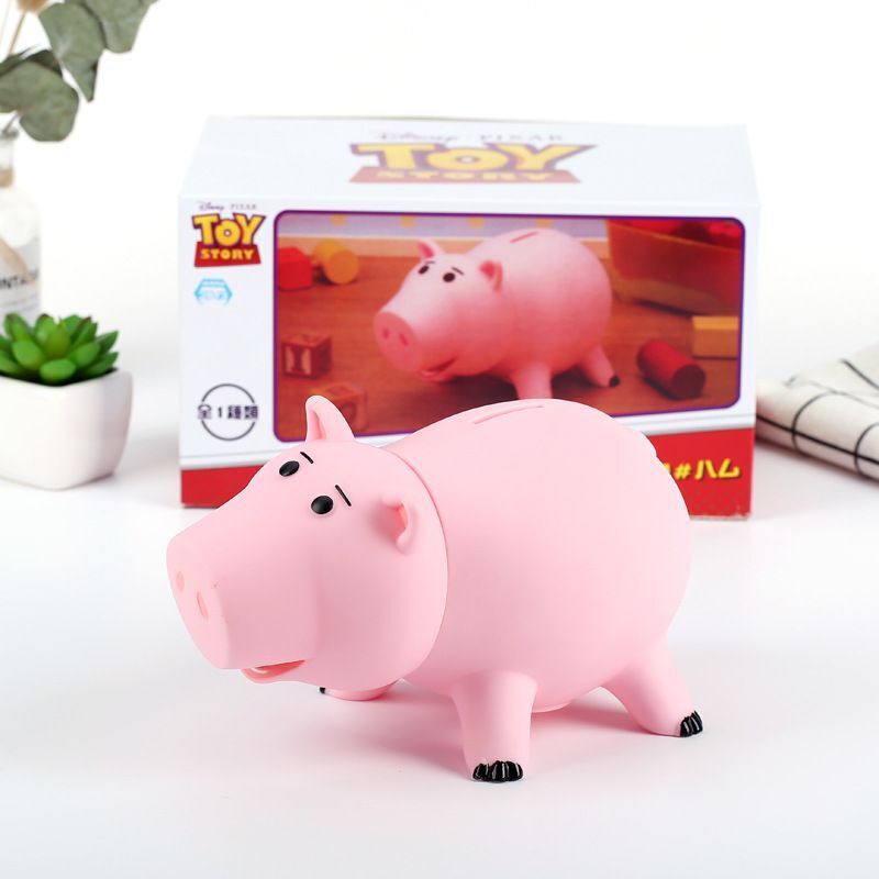 Toy Story Hamm Figures Piggy Bank Pink Pig Coin Save Money Box PVC Model Kids Christmas Gift Toys 18cm