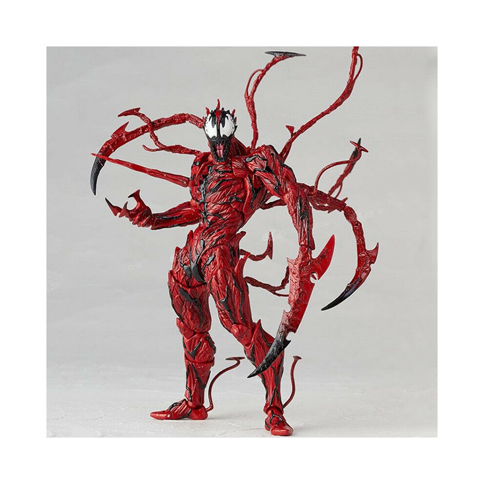 Venom Action Figure Carnage Venom Anime Action PVC Figure Spiderman Yamaguchi Marvel Model Movable Collectible Character Doll Toy Ornaments 7 Inch Red