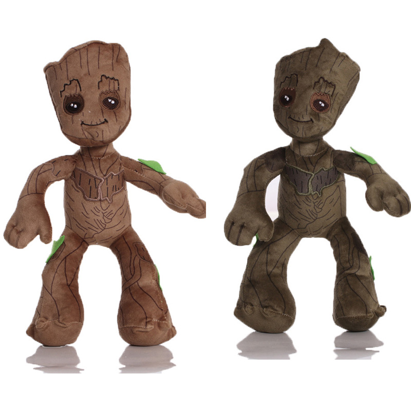 (Black) Groot Soft Plush Toy Cute Doll Soft Stuffed Collectable Birthday Christmas Toys Gifts Home Decoration
