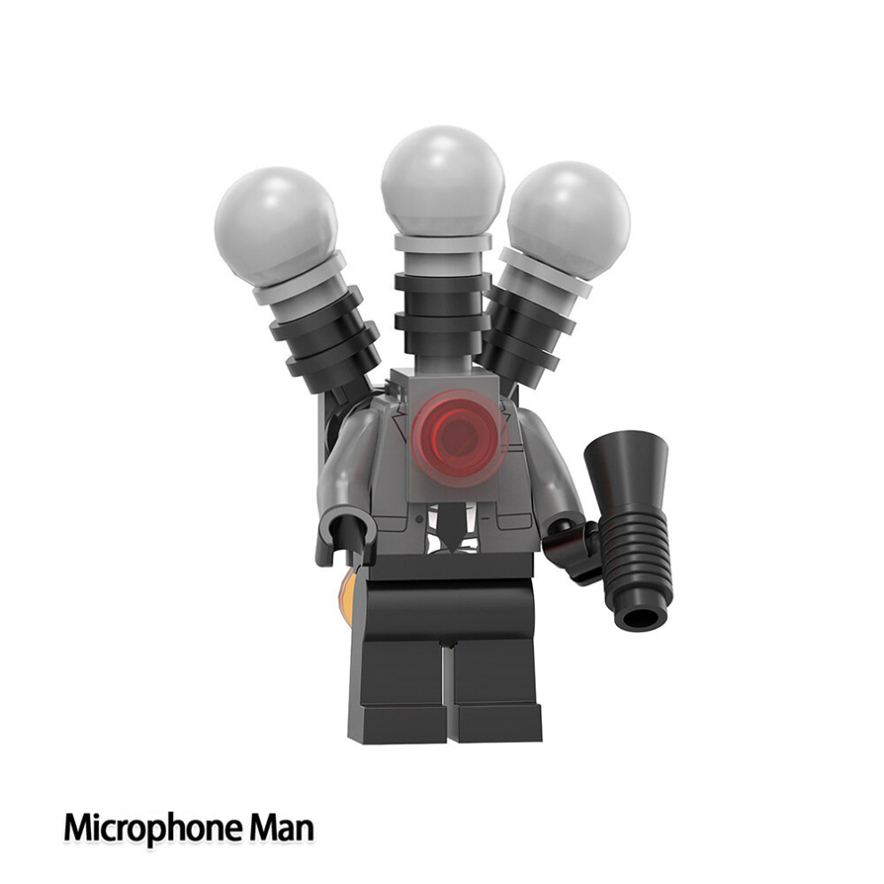 Skibidi Toilet Minifigure Super Titan Man Building Blocks Toys 6Pcs Set Anime Bricks Model Toy Mini Action Figures Fit LEGO Best for Kid Birthday Gifts