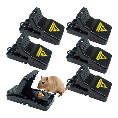 6 Pack Reusable Mouse Trap or Indoors and Outdoors Highly Sensitive Rodent Catcher