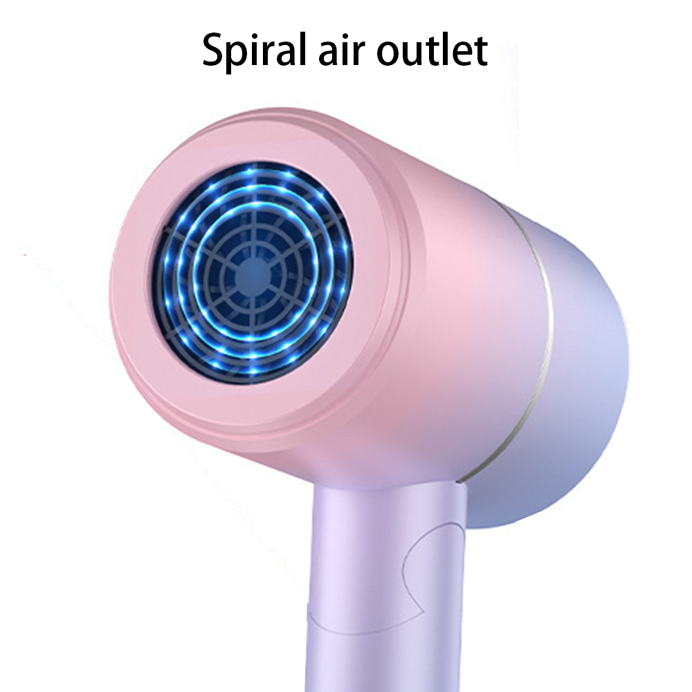(White) Hair Dryer Professional Household Electric Negative Ionic Blower 7000 rpm Foldable UK
