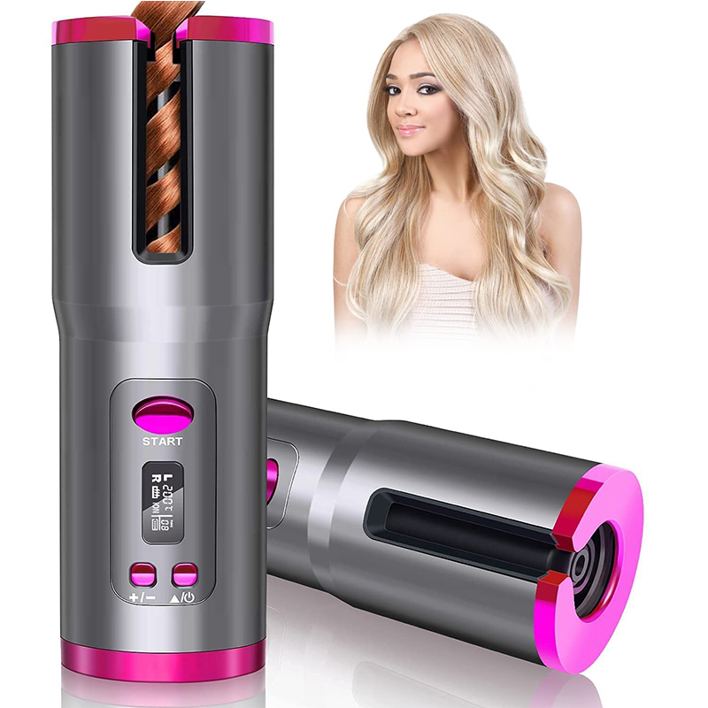 Professional Electric Hair Curler Wireless Automatic Curling Iron Portable for Home Travel