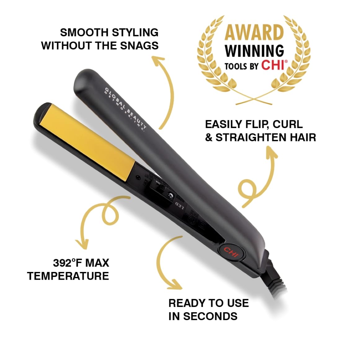 Ceramic Hair Straightener Flat Iron Ceramic Floating Plates Quick Heat Up Black Hair Tools