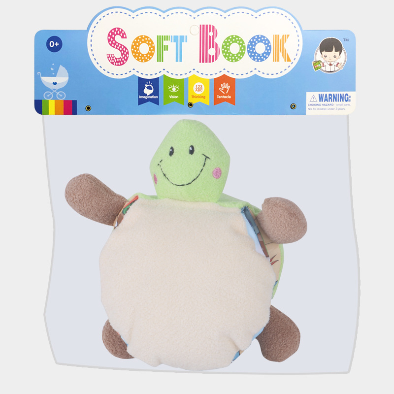 Baby Cloth Book Set Durable Soft Toy Cloth Books with Rattle for Early Learning