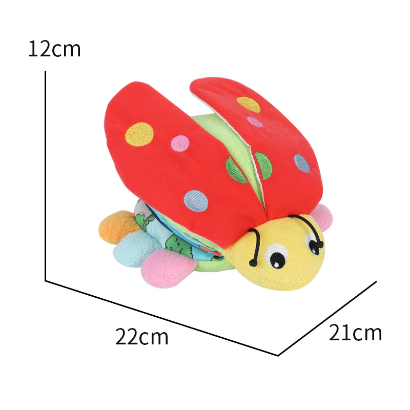 Creative 3D Cloth Book Ladybug Early Learning Toy for Infants