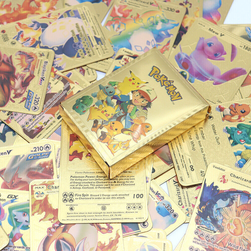 55Pcs For Pokemon Card Mint Vmax GX Charizard Collection Boxes Gold UK