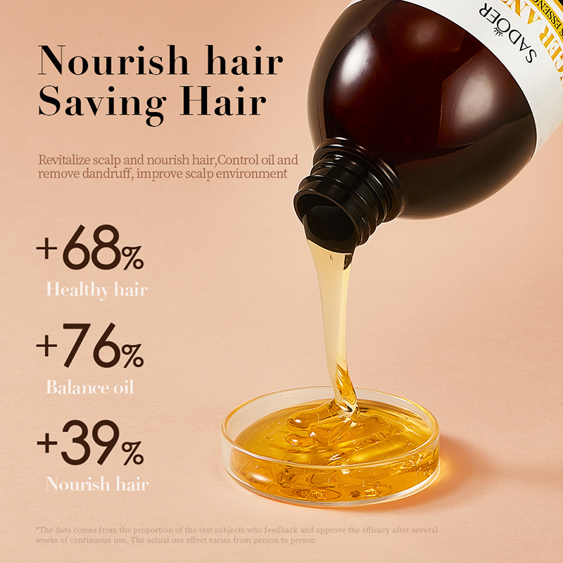 Anti Hair Loss Essence Shampoo Restore Healthy Hair Repair Damage Nourish Roots Dandruff Removal Deep Nourishing Ginger Hair Care Essence 500ml