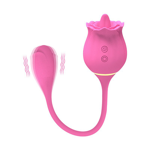 Rose Vibrator for Women G Spot Licking Vibrating Clitoris Stimulator Thrusting Vagina Nipple Sucker Goods Tongue Stimulator Female Adults Sex Toy