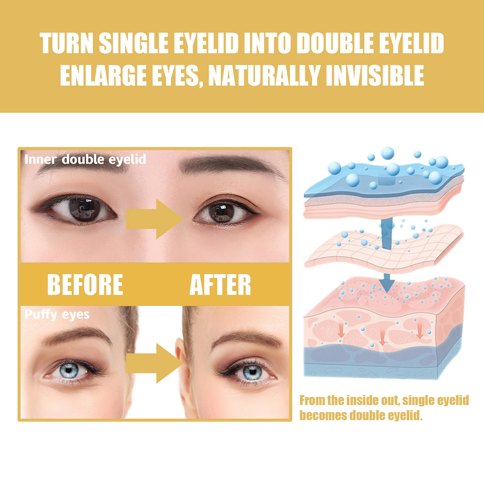 Double Eyelid Stickers Eyelid Tape Double Eyelid Patch Invisible Eyelid Tapes Set Instant Eyelid Lift for Saggy Hooded Droopy Uneven Women Beauty Makeup Tool