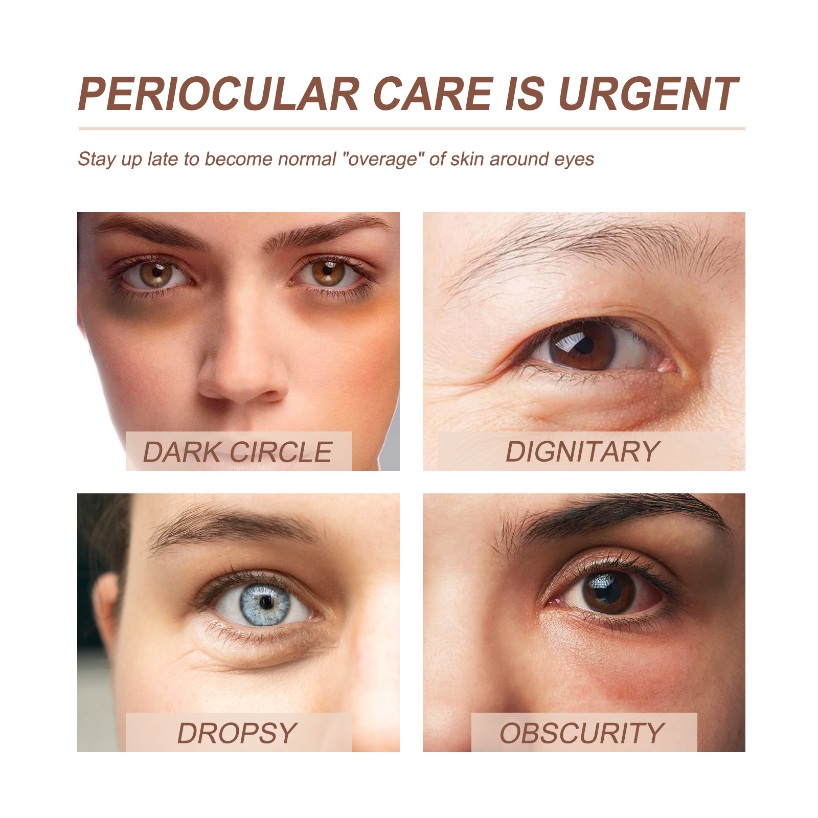 (1 PC) Dark Circles Removal Serum Light Lines Essence Under Eye Puffiness Eye Bags Remover Essence Fade Melanin Anti Wrinkle Whitening Moisturizing Eye Care