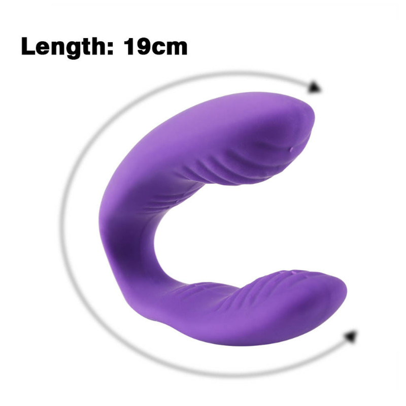 (Purple) Wearable Panties Vibrators for Couples Erotica Sex Intimate Goods Silicone Dildo Vibrators Remote Control Lesbian Adults Sex Toys U Shape 10 Speed