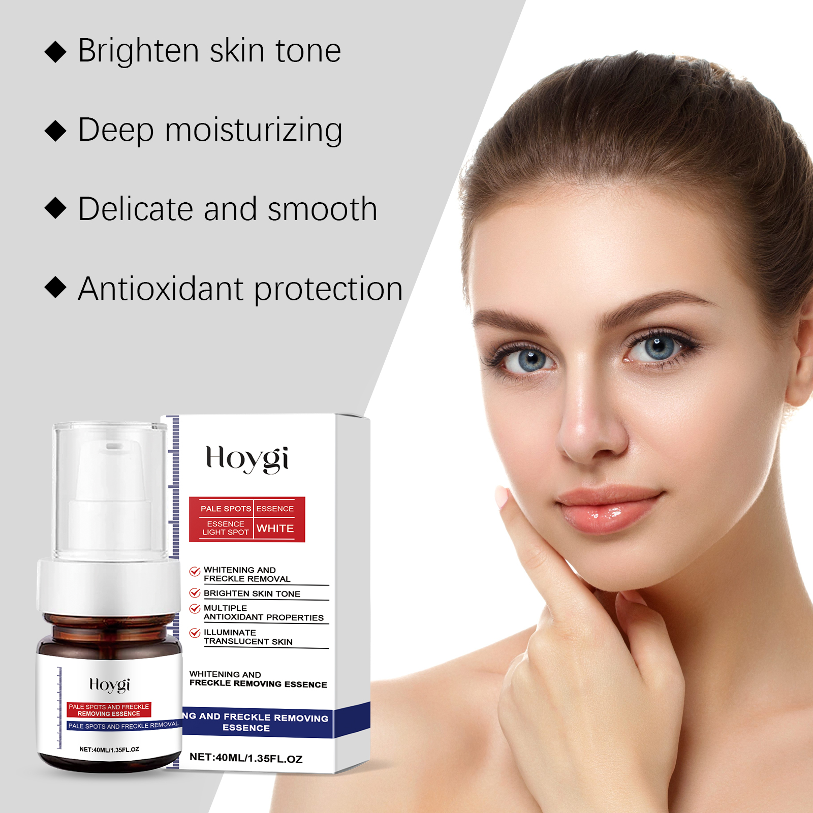 Hoygi Vitamin C Walnut Cream Moisturizing Gentle Skin Care Dark Spots Remover Melasma Lightening Face Rejuvenation Anti Freckle Brightening Cream 40ml