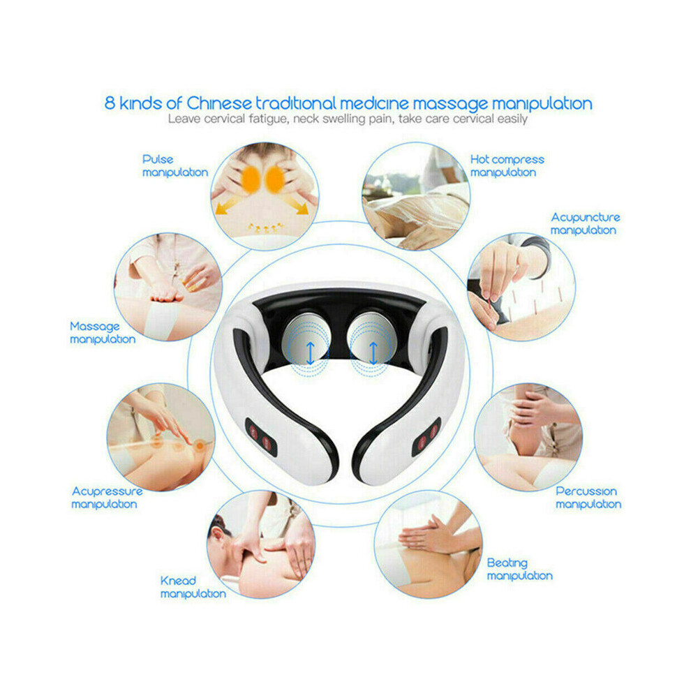 Electric Cervical Neck Massager Body Shoulder Relax Massage Relieve Pain