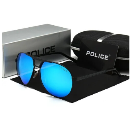 Men's HD Polarized PL Sunglasses With Box Classic Driving Police Glasses Blue - UK