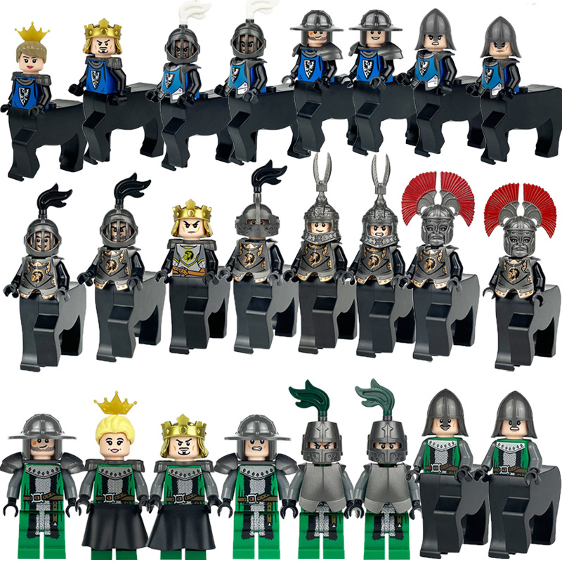 (Army A) Cavalry Military Mini Figures Set Army Building Blocks for Scene Decoration Role Play Collection Series Strategy Game Toys for Kids