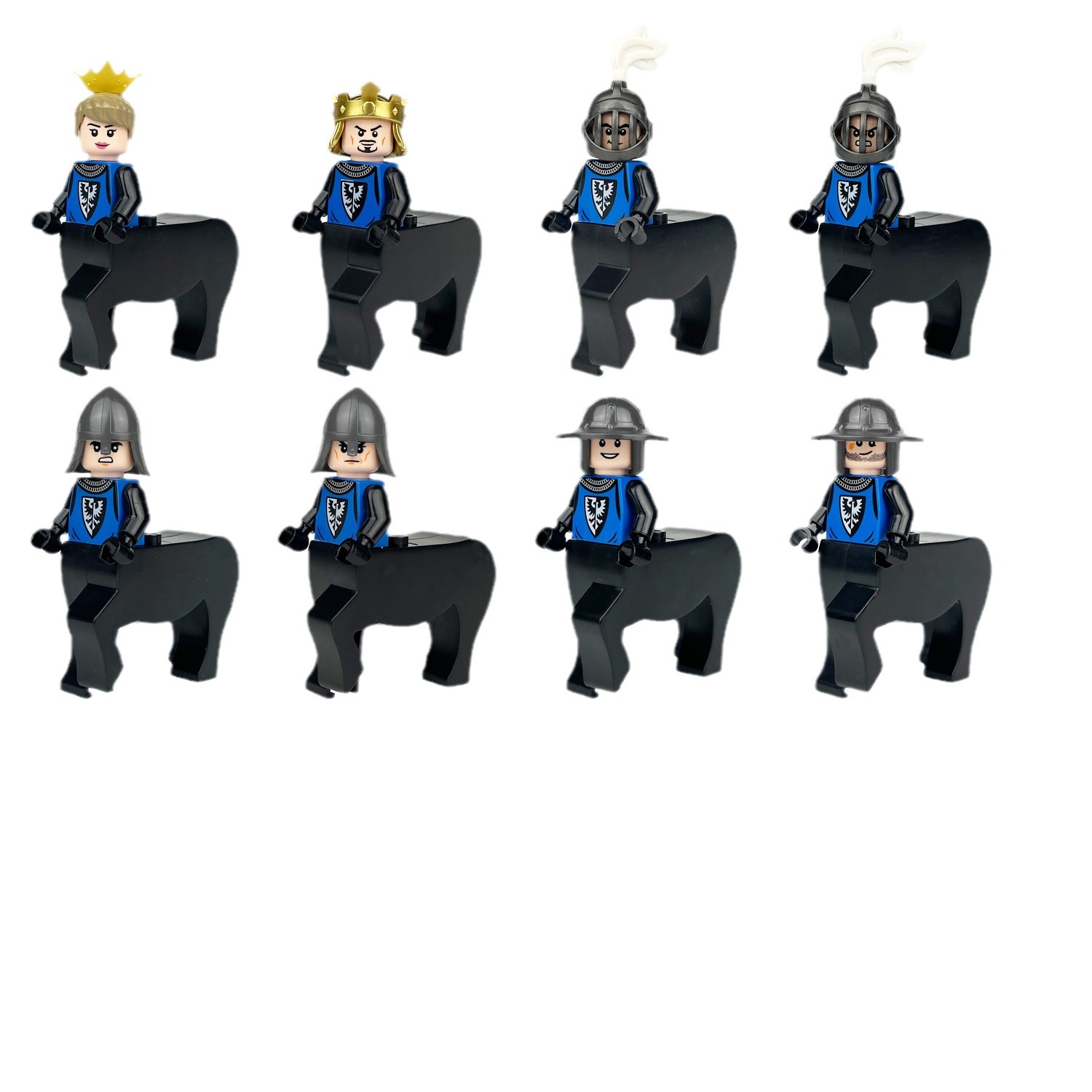 (Army A) Cavalry Military Mini Figures Set Army Building Blocks for Scene Decoration Role Play Collection Series Strategy Game Toys for Kids