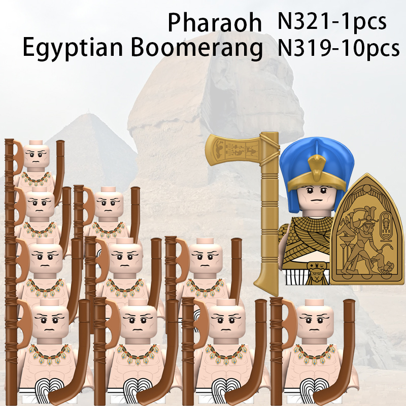 (Style G) Ancient Egypt Soldier Medieval Teutonic Knight Minifigures Military Building Blocks DIY Assemble Bricks Educational Toys