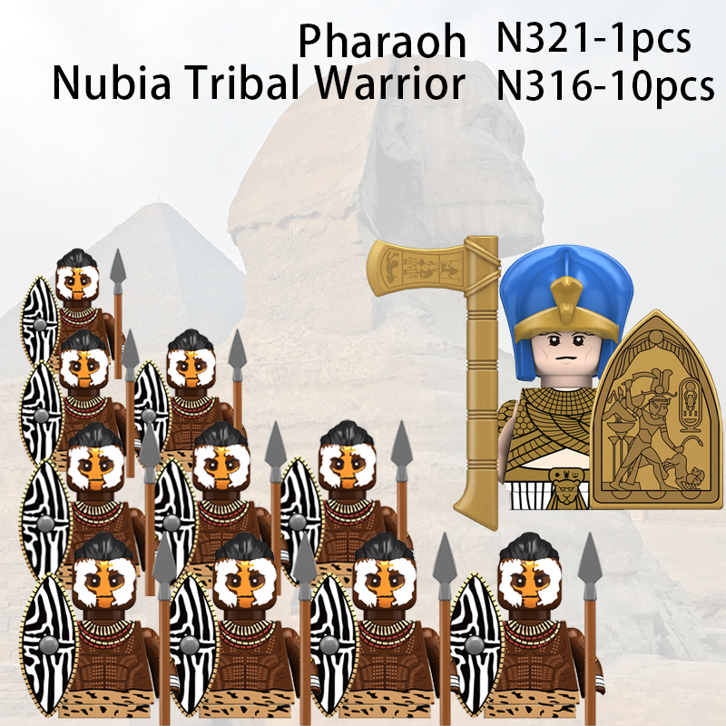 (Style G) Ancient Egypt Soldier Medieval Teutonic Knight Minifigures Military Building Blocks DIY Assemble Bricks Educational Toys