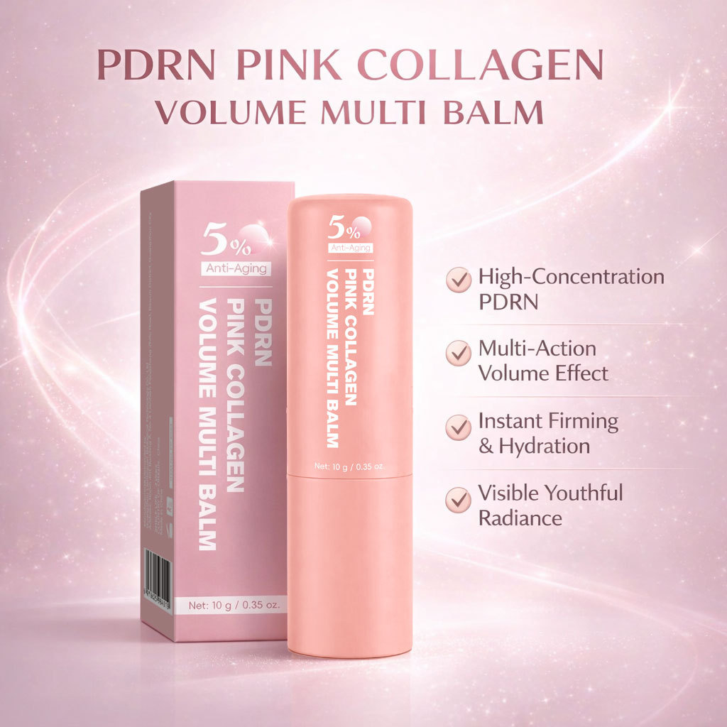 Collagen Plumping Lip Balm  Multi Effect Moisturising Lip Care for Dry Lips Home Use Pink 10g