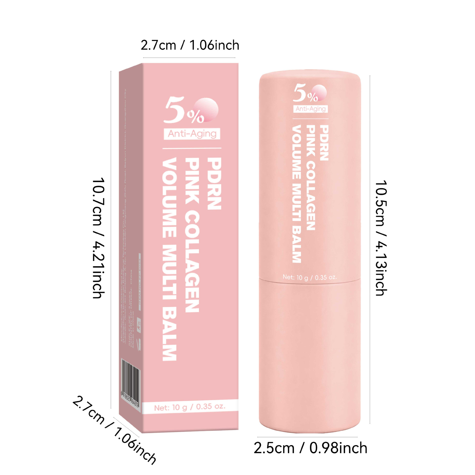 Collagen Plumping Lip Balm  Multi Effect Moisturising Lip Care for Dry Lips Home Use Pink 10g