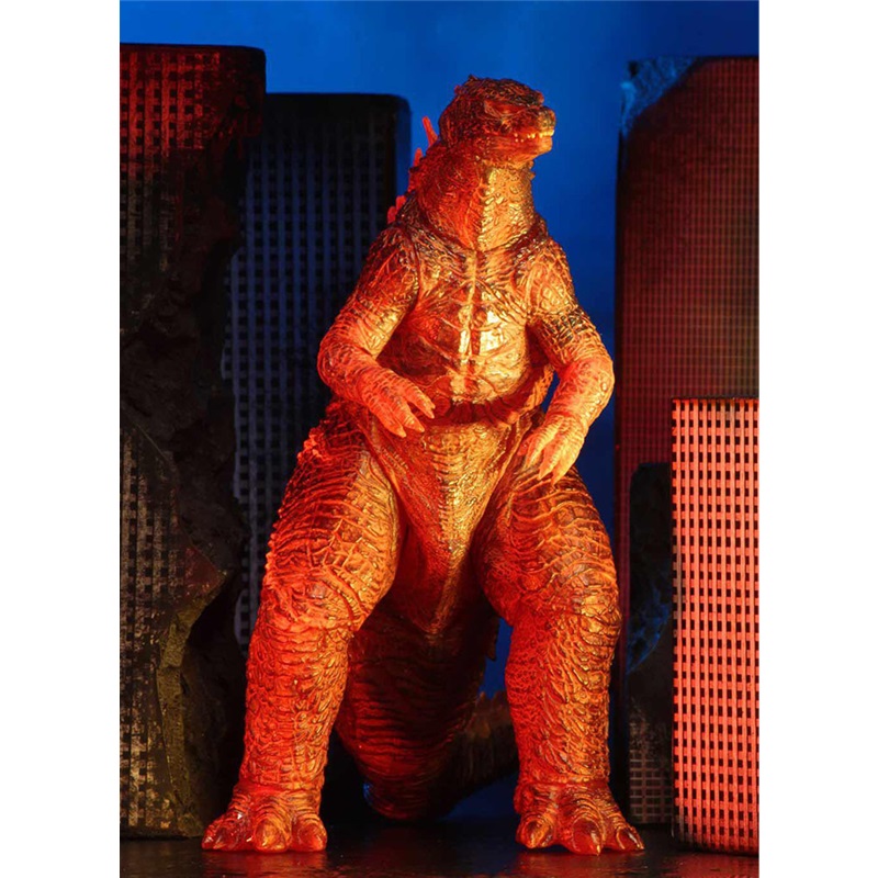 NECA 2019 Movie Version Red Lotus Godzilla Nuclear Blast Monster Movable Action Figure Model Collectible Toy For Display Collection Decoration Gift