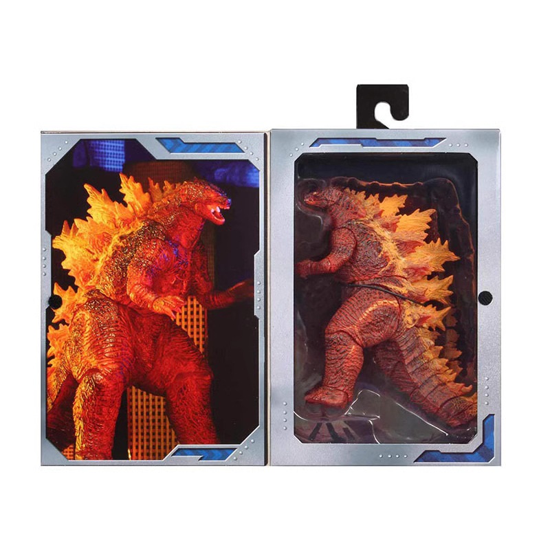 NECA 2019 Movie Version Red Lotus Godzilla Nuclear Blast Monster Movable Action Figure Model Collectible Toy For Display Collection Decoration Gift