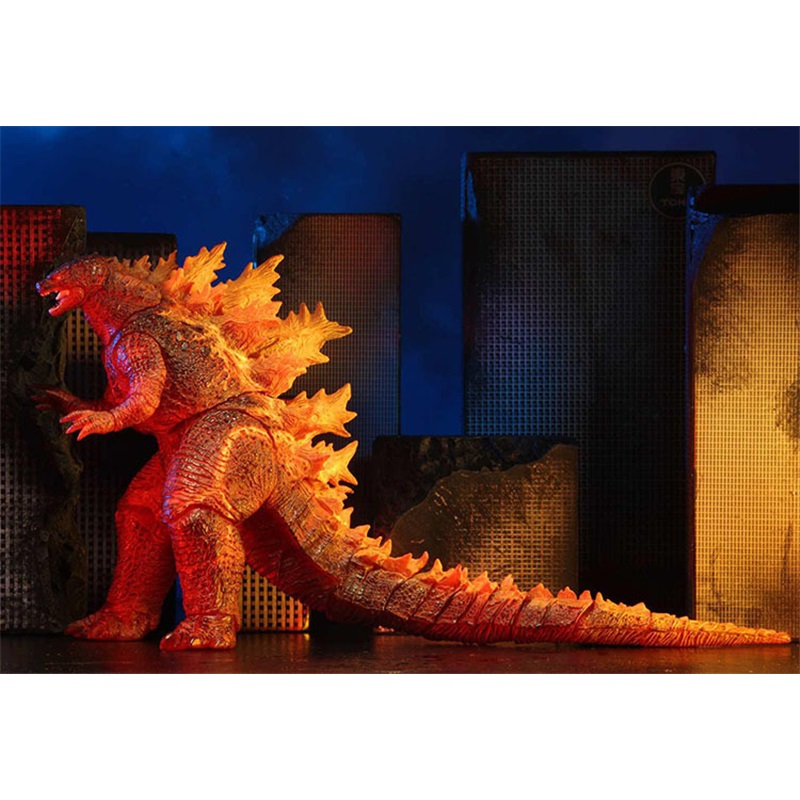 NECA 2019 Movie Version Red Lotus Godzilla Nuclear Blast Monster Movable Action Figure Model Collectible Toy For Display Collection Decoration Gift