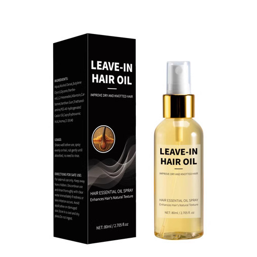 Leave In Hair Oil Spray Smoothing Frizz Control For Dry Damaged Hair Daily Styling 80ml